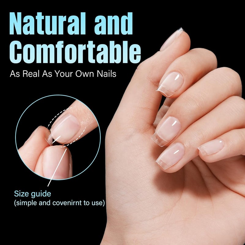 TOMICCA Extra Short Coffin Nail Tips, 240Pcs Half Matte Press on Full Cover Acrylic Nails, 12 Sizes Pre -Shape Soft Acrylic Fake Nail Tips for Nail Extension Art Home DIY Nail Salon - Image 5